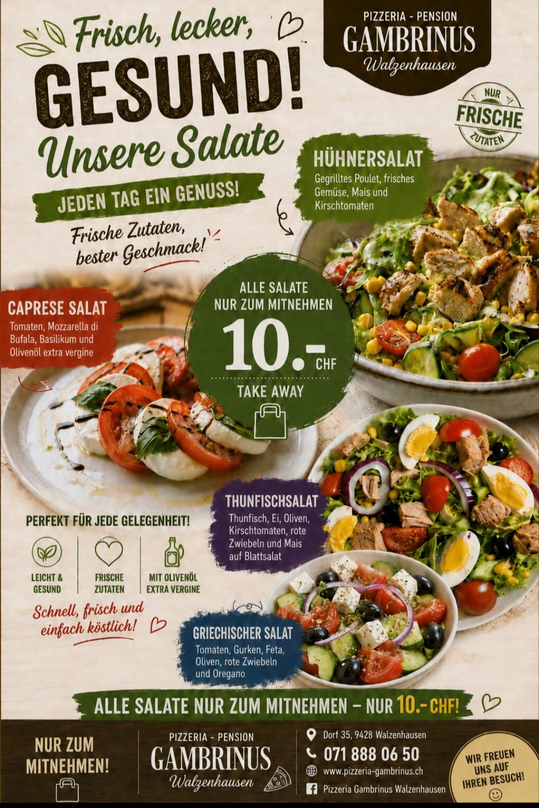 4 Salate Take away